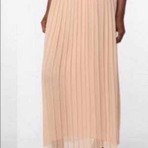 Sparkle and fade - light pink maxi skirt